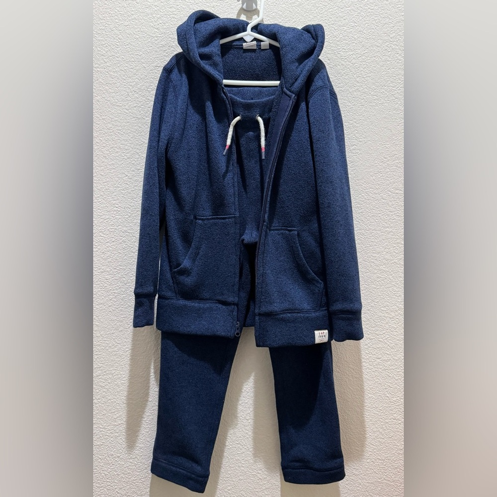 Navy Blue Kids Jacket & Pants Set